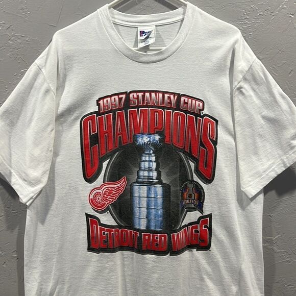 🔥🏒 Detroit Red Wings 1997 Stanley Cup Champions Pro Player Tee XL - RARE - EUC